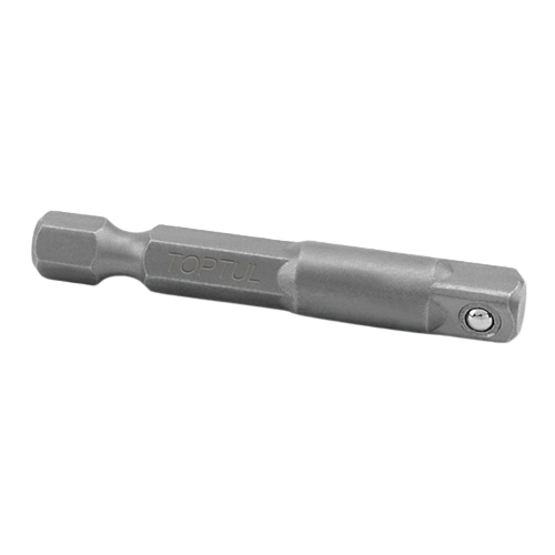 Adaptor pentru cheie tubulara TOPTUL FPKA0812, hexagon 1/4 inch - patrat 3/9 inch, lungime 65 mm, crom vanadiu