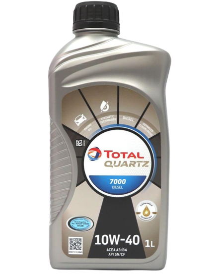 Ulei motor TOTAL Quartz 7000 Diesel 10W40 166049, volum 1 litru, sintetic
