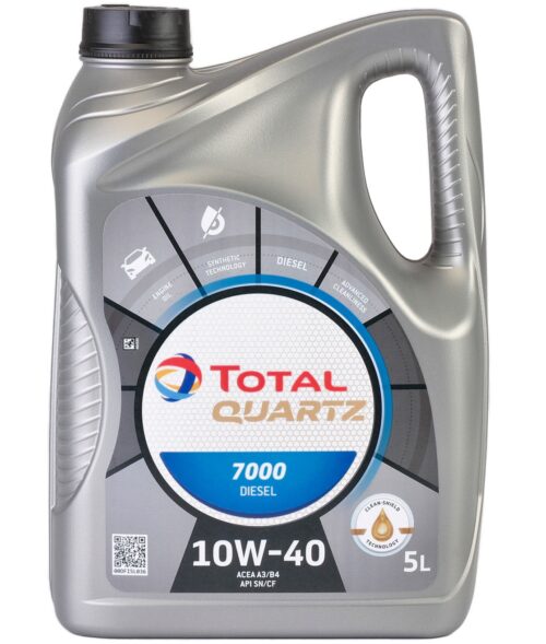 Ulei motor TOTAL Quartz 7000 Diesel 10W40 148646, volum 5 litri, sintetic