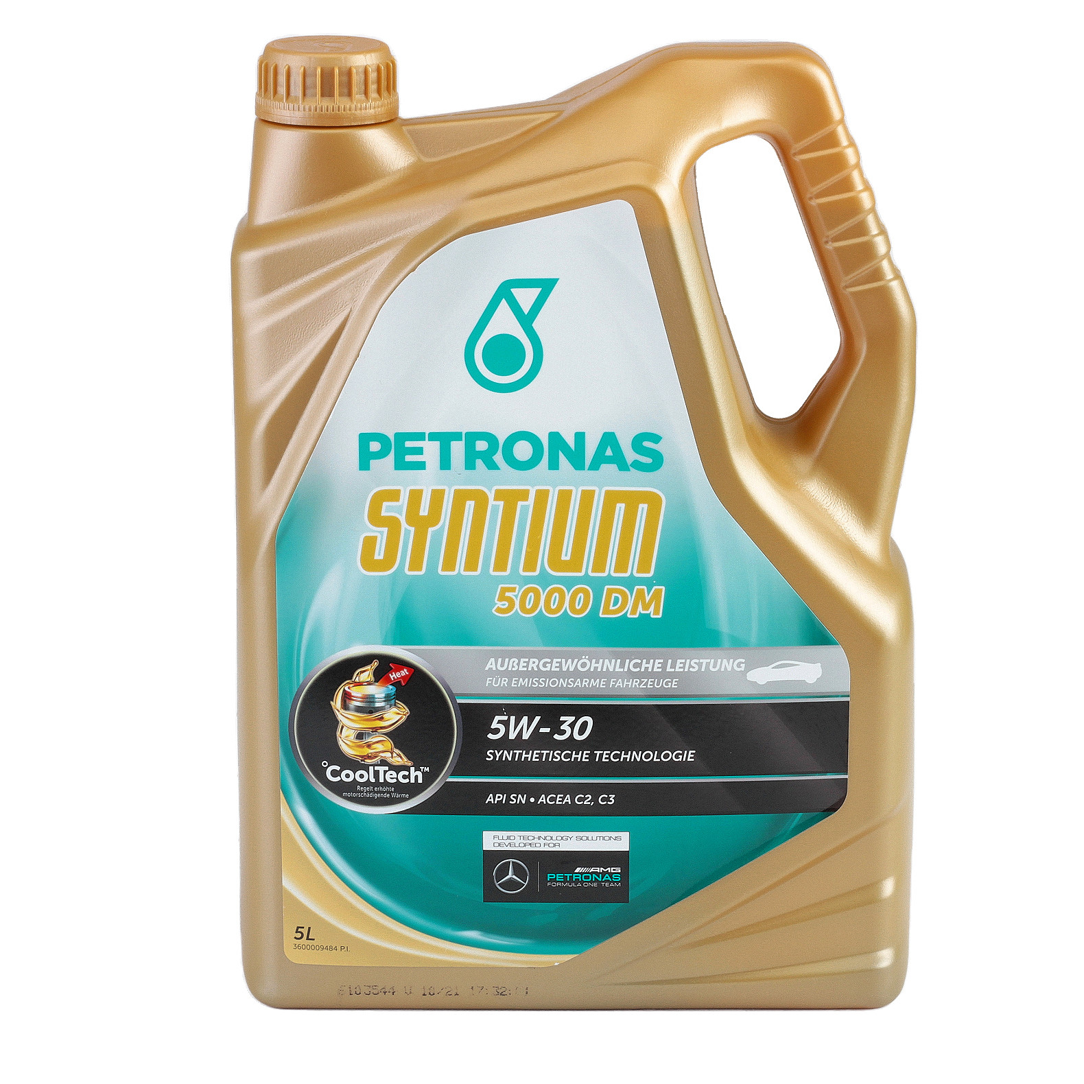 Ulei motor PETRONAS Syntium 5000 DM 5W30, volum 5 litri, sintetic