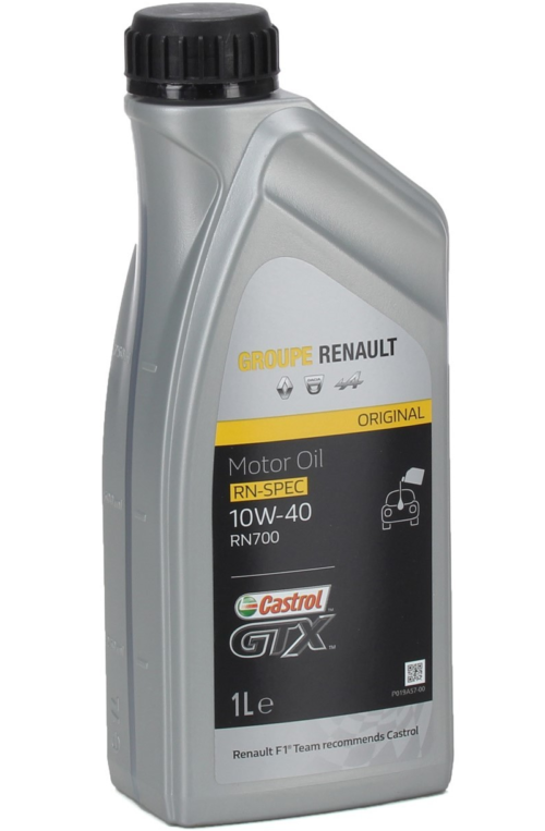 Ulei motor RENAULT-CASTROL GTX RN700 10W40 7711943676, volum 1 litru, semi sintetic, pentru motoare benzina/diesel fara DPF