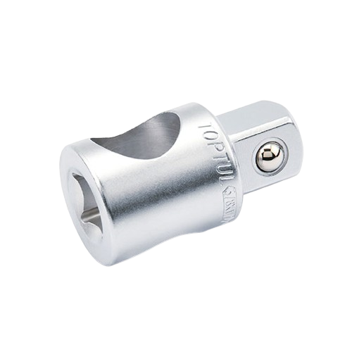 Adaptor chei tubulare TOPTUL CAGA3232, cu gaura 34 mm, patrat 1 inch - 1 inch, lungime 74 mm, crom vanadiu, finisaj satinat