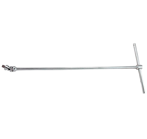 Maner T articulat pentru cheie tubulara TOPTUL CTLA0840, prindere patrat 1/4 inch, lungime 400 x 160 mm, crom vanadiu, finisaj satinat