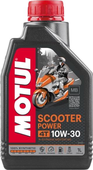 Ulei motor 4T MOTUL Scooter Power 10W30 MB, volum 1 litru, sintetic