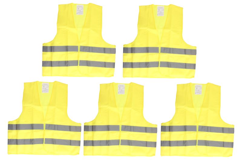 Set 5 veste reflectorizante MAMMOOTH MMT A106 001 SET/5, galben, 2 benzi