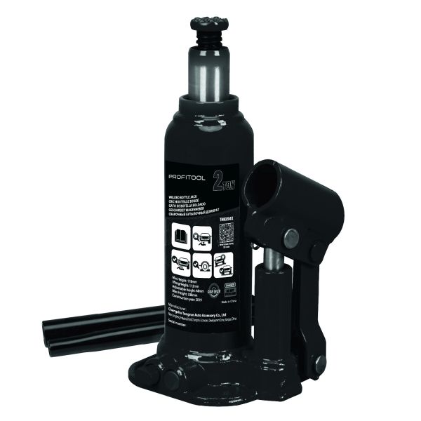 Cric hidraulic tip butelie PROFITOOL 0XPTPH0010BP, capacitate maxima ridicare 2 T, cursa 168-316 mm