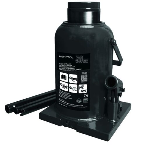 Cric hidraulic tip butelie PROFITOOL 0XPTPH0063BP, capacitate maxima ridicare 50 T, cursa 280-450 mm