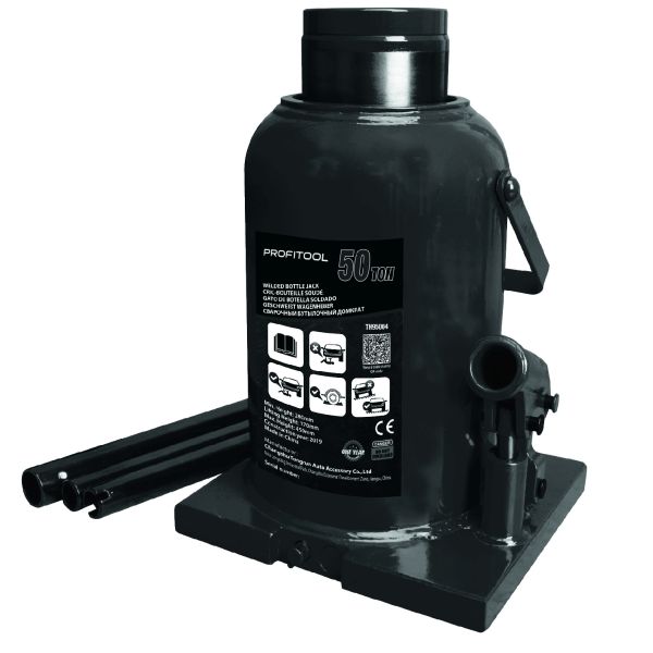 Cric hidraulic tip butelie PROFITOOL 0XPTPH0063BP, capacitate maxima ridicare 50 T, cursa 280-450 mm