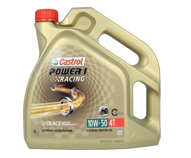 Ulei motor moto CASTROL Power 1 Racing 4T 10W50 15048E, volum 4 litri, sintetic