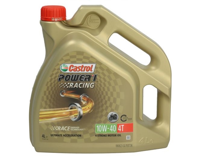 Ulei motor 4 timpi CASTROL POWER 1 RACING 4T 10W40 15046C, volum 4 litri, sintetic
