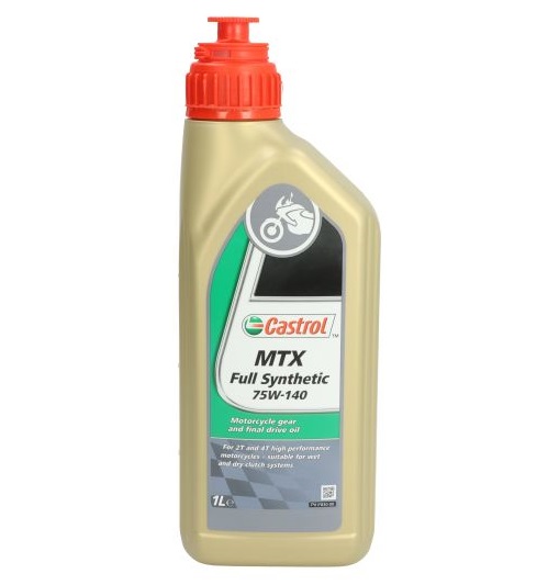 Ulei transmisie moto CASTROL MTX Full Synthetic 75W140 15518E, volum 1 litru, sintetic