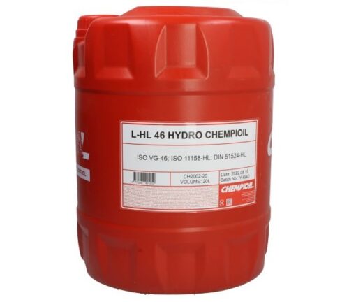 Ulei hidraulic CHEMPIOIL HYDRO L-HL ISO 46, volum 20 litri