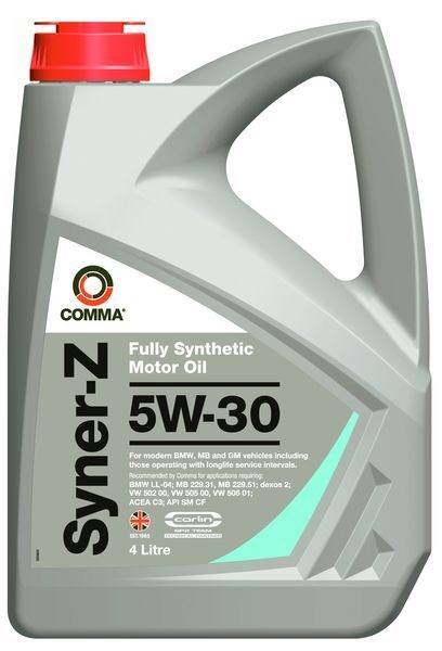 Ulei motor COMMA Syner-Z 5W30, volum 4 litri, sintetic