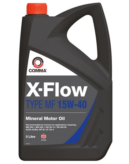 Ulei motor COMMA X-Flow Type MF 15W40, volum 5 litri, mineral