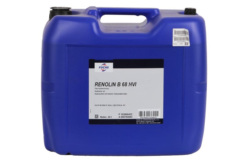 Ulei hidraulic FUCHS RENOLIN B 68 HVI, volum 20 litri