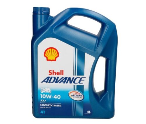 Ulei motor moto SHELL Advance AX7 4T 10W40, volum 4 litri, semi sintetic