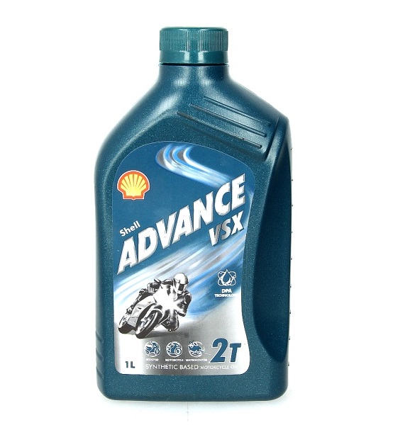Ulei motor moto SHELL Advance VSX 2T, volum 1 litru, semi sintetic