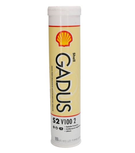 Vaselina pentru rulmenti SHELL GADUS S2 V100 2, baza litiu, tub 0.4 kg, maro