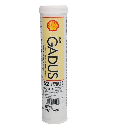 Vaselina pentru rulmenti SHELL GADUS S2 V220 AD2, disulfura de molibden / litiu calciu, tub 0.4 kg