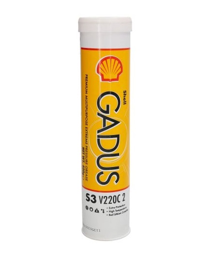 Vaselina pentru rulmenti SHELL GADUS S3 V220C 2, complex de litiu, rosu, tub 0.4 kg