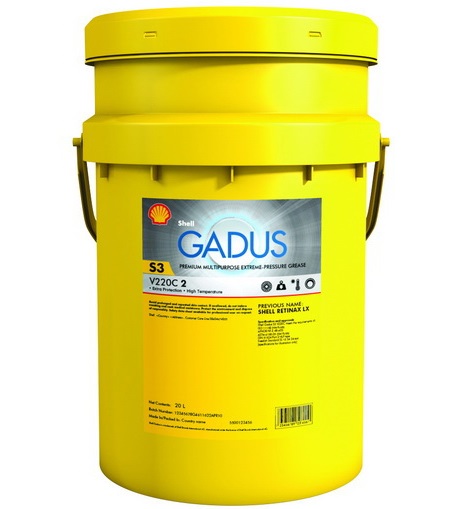 Vaselina pentru rulmenti SHELL GADUS S3 V220C 2, complex de litiu, rosu, galeata 18 kg