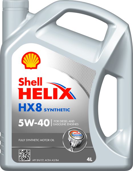 Ulei motor SHELL Helix HX8 Synthetic 5W40, volum 4 litri, sintetic