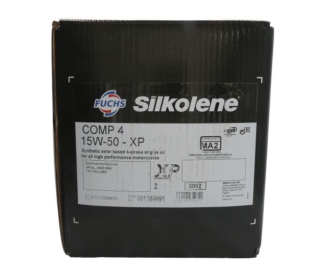Ulei motor moto FUCHS Silkolene COMP 4 XP 15W50 4T, volum 20 litri, semi sintetic, ambalat in cutie