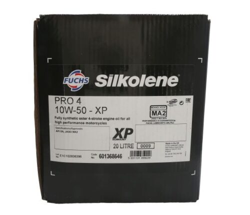 Ulei motor moto FUCHS Silkolene PRO 4 XP 10W50 4T, volum 20 litri, sintetic, ambalat in cutie