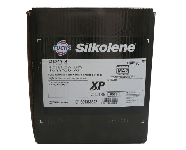 Ulei motor moto FUCHS Silkolene PRO 4 XP 15W50 4T, volum 20 litri, sintetic, ambalat in cutie
