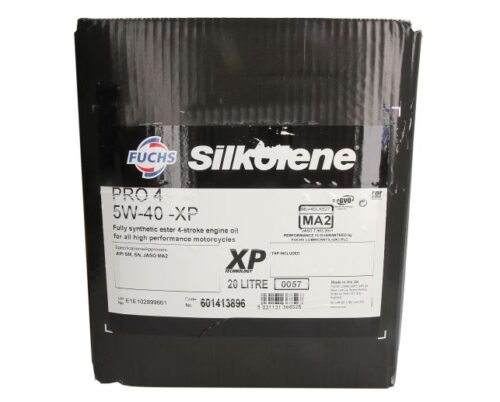 Ulei motor moto FUCHS Silkolene PRO 4 XP 5W40 4T, volum 20 litri, sintetic, ambalat in cutie