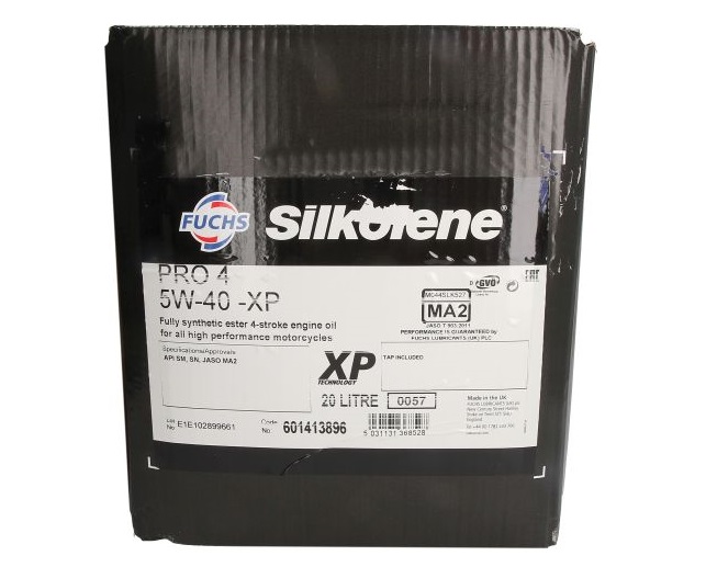 Ulei motor moto FUCHS Silkolene PRO 4 XP 5W40 4T, volum 20 litri, sintetic, ambalat in cutie