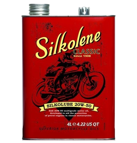 Ulei motor moto FUCHS Silkolene Classic SILKOLUBE 20W50 4T, volum 4 litri, mineral, cutie metalica