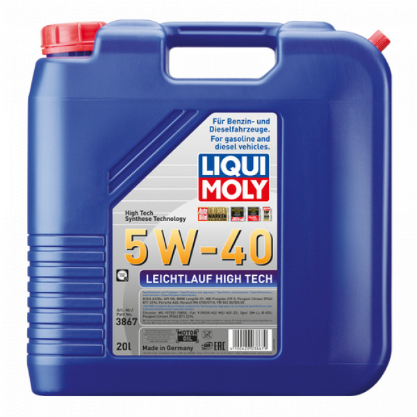 Ulei motor LIQUI MOLY Leichtlauf HT 5W40 3867, volum 20 litri, sintetic