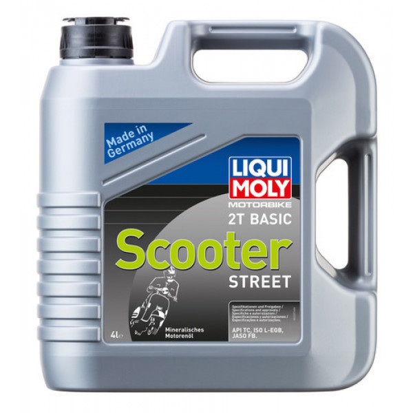 Ulei motor moto LIQUI MOLY Motorbike 2T Basic Scooter Street 1237, volum 4 litri, mineral