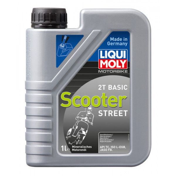 Ulei motor moto LIQUI MOLY Motorbike 2T Basic Scooter Street 1619, volum 1 litru, mineral