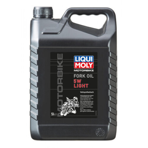Ulei furca si amortizoare moto LIQUI MOLY Motorbike Fork Oil 5W Light 1623, volum 5 litri, sintetic