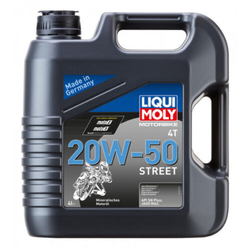 Ulei motor moto LIQUI MOLY Motorbike 4T 20W50 Street 1696, volum 4 litri, mineral
