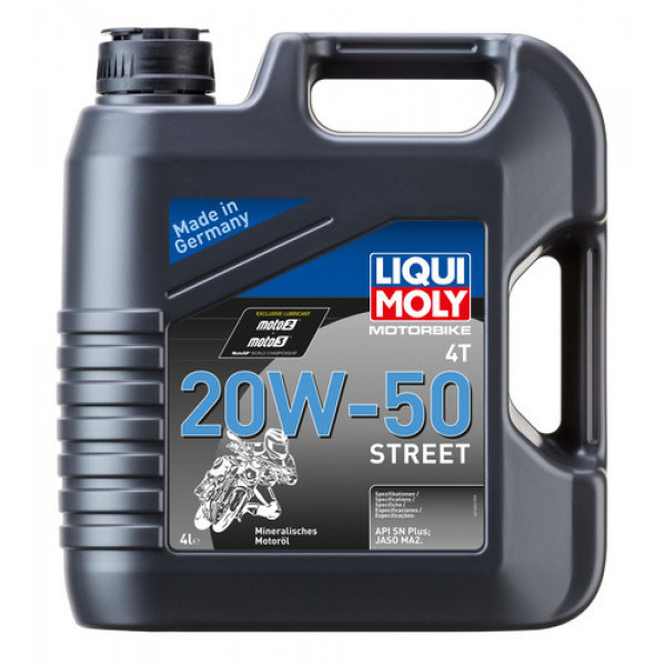 Ulei motor moto LIQUI MOLY Motorbike 4T 20W50 Street 1696, volum 4 litri, mineral