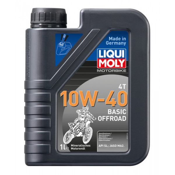 Ulei motor moto LIQUI MOLY Motorbike 4T 10W40 Basic Offroad 3059, volum 1 litru, mineral
