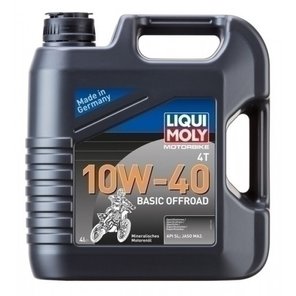 Ulei motor moto LIQUI MOLY Motorbike 4T 10W40 Basic Offroad 3062, volum 4 litri, mineral