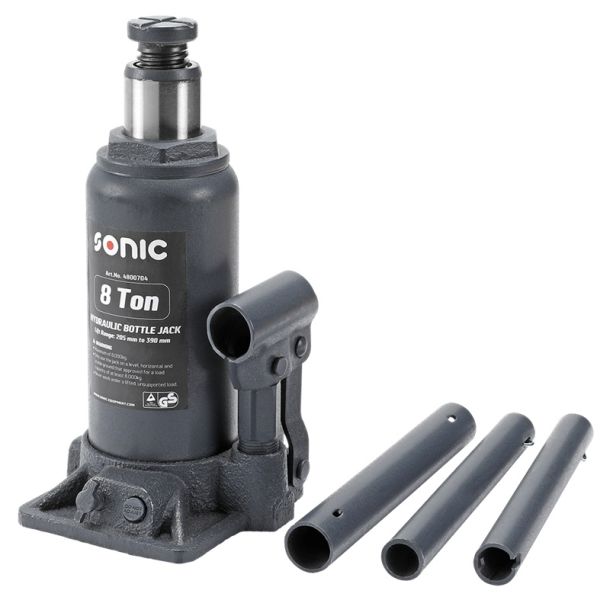 Cric hidraulic tip butelie SONIC 4800704, capacitate maxima ridicare 8 T, cursa 280-450 mm