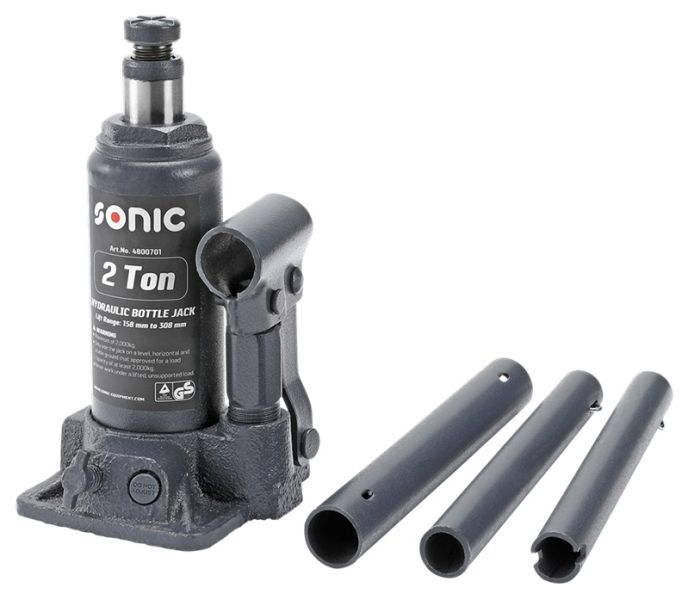 Cric hidraulic tip butelie SONIC 4800701, capacitate maxima ridicare 2 T, cursa 158-308 mm