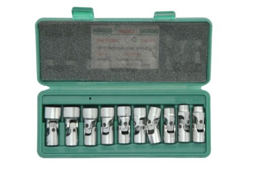 Set 10 articulatii universale pentru chei tubulare HANS 362210MB, antrenor patrat 3/8 inch, deschidere cheie 10-19 mm