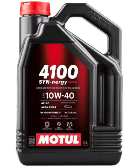 Ulei motor MOTUL 4100 SYN-nergy SPEC 10W40, volum 5 litri, sintetic