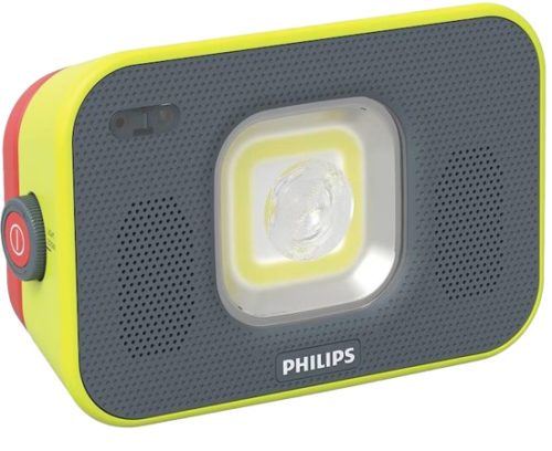Proiector de lucru cu LED PHILIPS XPERION 6000 FLOOD AUDIO X60FLAUX1, 10W, 1000 lumeni, baterie Li-ion 4400 mAh, alimentare USB-C