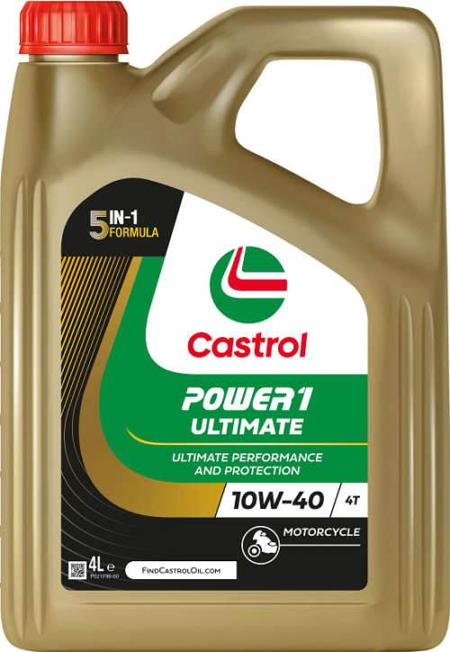 Ulei motor moto CASTROL POWER 1 Ultimate 4T 10W40, volum 4 litri, sintetic