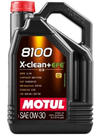 Ulei motor MOTUL 8100 X-CLEAN+ EFE 0W30, volum 5 litri, sintetic