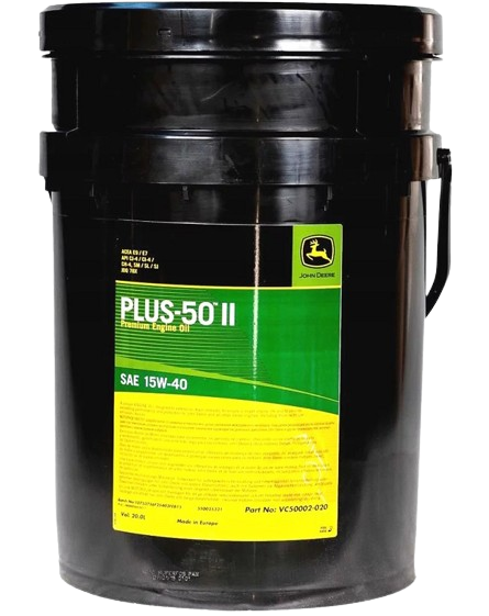 Ulei motor utilaje agricole JOHN DEERE Plus-50 15W40 E7 VC50000X020, volum 20 litri