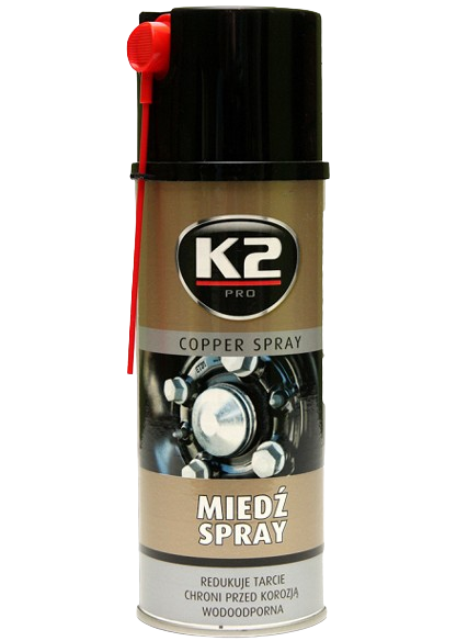 Spray lubrifiant cu cupru K2 COPPER SPRAY W122, 400 ml