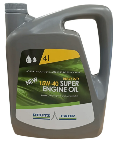 Ulei motor DEUTZ FAHR SUPER ENGINE OIL 15W40, volum 4 litri, mineral